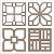 Kit Placas Painel Elemento Vazado Cobogó Mdf Crú 20cm. - Imagem 1