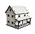 Casinha Maquete Modelismo Ho 1:87 Mdf Branco Com Iluminação. - Imagem 2