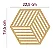 Aplique Cobogó Decorativo Mdf Hexagonal - Imagem 3