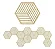 Aplique Cobogó Decorativo Mdf Hexagonal - Imagem 2