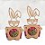 Kit Porta Bombom de Coelhinho Malandrinho Charmoso para Páscoa Decoração Rústica Casa Enfeites em MDF Ótimo para decorar sua mesa - Imagem 2