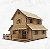 Vila Casinhas Igrejinha Decoração escala 1:43 Para Pintura Dobro H0 Maquetes Modelismo MDF - Imagem 5