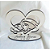 Decoração De Mesa Casamento/ Bodas Personalizada Mdf Crú Coração 15 cm - Imagem 2