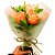 Buquê Retrô 12 Rosas Laranjas - Imagem 1