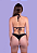Top Cortininha e Tanga Rolote Lateral Preto - Imagem 3