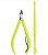 KIT ALICATE PARA CUTICULA + ESPATULA DUPLA SANDY COR AMARELO MUNDIAL - Imagem 2
