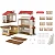 CASA TELHADO VERMELHO COM LUZES- SÓTÃO SECRETO - SYLVANIAN  FAMILIES - 5708 - EPOCH. - Imagem 2