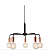 LUSTRE 5L PRETO/COBRE 55X13CM DAYHOME - Imagem 1