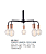 LUSTRE 5L PRETO/COBRE 55X13CM DAYHOME - Imagem 3