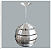 PENDENTE ALUMINIO ESCOVADO GLOBO ESPIRAL P/ 01 LAMPADA - Imagem 3