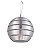 PENDENTE ALUMINIO ESCOVADO GLOBO ESPIRAL P/ 01 LAMPADA - Imagem 2