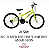 BICICLETA CAIRU 24 MTB REB FLASH BOY AMARELO NEON 21M - Imagem 1