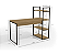MESA INDUSTRIAL C/ 3 PRATELEIRAS FREIJO/PRETO FOSCO - KAPPESBERG - LI010 - Imagem 2