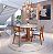 MESA WOOD IMCAL 1,2M REDONDA + 4 CADEIRAS CLASSIC TELA LINHO CINZA - Imagem 1
