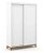 ROUPEIRO MATIC NATURE LAQUEADO 2P DE CORRER BCO SOFT/ECO WOOD - Imagem 1