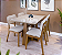 MESA BENNETT 4 CADEIRAS OLIVE - 1.15 C/ VIDRO NATURAL/OFF-WHITE - PROVINCIA - Imagem 1