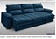 SOFA SUPREMO 3LUG VELUDO JOLY AZUL - GRALHA AZUL ESTOFADOS - Imagem 1