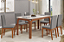 MESA DJ MARINA 1,6M + 6 CADEIRAS SUZY CEDRO/OFF WHITE/VELU - Imagem 1