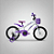 BICICLETA CAIRU 16 MTB FEM FADINHA BCO/VIOLETA - Imagem 1