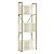 ARMARIO/ ESTANTE MENOR 2 GAV E 3 PRAT OFF WHITE / DOURADO - KAPPESBERG - Imagem 2