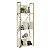 ARMARIO/ ESTANTE MENOR 2 GAV E 3 PRAT OFF WHITE / DOURADO - KAPPESBERG - Imagem 1