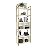 ESTANTE ALTA COM PORTA OFF WHITE/DOURADO - KAPPESBERG - Imagem 1