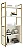 ESTANTE ALTA OFF WHITE / DOURADO - KAPPESBERG - Imagem 1