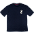Camiseta Oversized São Carlo Acutis - Não eu, mas Deus - Azul Marinho ref 3232 - Imagem 2