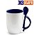 CANECA BRANCA C/COLHER ALÇA/INTE AZUL ES JBK UND - Imagem 1