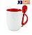 CANECA BRANCA C/COLHER ALÇA/INTE VERMELHO JBK UND - Imagem 1