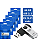 PENDRIVE TWIST2 64GB PD590 MULTILASER C/5 UNDS - Imagem 1