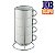 KIT 4 XÍCARAS BR 150 ML + SUPORTE DE METAL JKB - Imagem 1