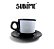 XICARA C/PIRES PRETA C/TARJA BR 180ML SUBLIME UND - Imagem 1