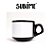 XICARA S/PIRES PRETA C/TARJA BR 180ML SUBLIME UND - Imagem 1