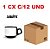 XICARA S/PIRES PRETA C/TARJA BR 180ML SUBLIME CX12 - Imagem 1