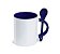 CANECA BRANCA C/COLHER ALÇA/INT AZ ES C/CX DEKO UN - Imagem 1