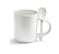 CANECA BRANCA C/COLHER ALÇA/INT BR C/CX DEKO UND - Imagem 1