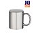 CANECA CROMADA PRATA AAA 325ML JKB UND - Imagem 1