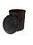 BALDINHO C/TAMPA PLASTICO 1L PRETO TP - Imagem 1