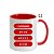 CANECA BRANCA INT E ALÇA VERMELHO 325ML PANDA - Imagem 1