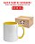 CANECA BRANCA INT E ALÇA AMARELA 325ML PANDA - Imagem 4