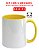 CANECA BRANCA INT E ALÇA AMARELA 325ML PANDA - Imagem 2