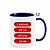 CANECA BRANCA INT E ALÇA AZUL ES 325ML PANDA - Imagem 1