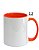 CANECA BRANCA INT E ALÇA LARANJA 325ML PANDA - Imagem 5
