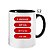 CANECA BRANCA INT E ALÇA PRETO 325ML PANDA - Imagem 1