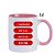 CANECA BRANCA INT E ALÇA ROSA 325ML PANDA - Imagem 1