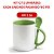 CANECA BRANCA C/COLHER ALÇA/INT VERDE CLARO C/CX DEKO - Imagem 3