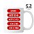 CANECA BRANCA PORCELANA 325ML AAA PANDA - Imagem 1