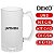 CANECA CHOPP VIDRO FOSCA JATEADA 475ML DEKO - Imagem 1
