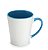 CANECA BRANCA TULIPA CONICA INTERIOR E ALCA AZUL CLARO C/ CAIXINHA AAA - Imagem 2